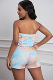 Tie Dye Strapless Romper