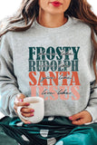 Frosty Rudolph Santa Jesus Long Sleeve Sweatshirt