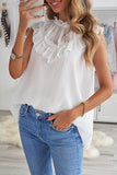 Frilled Detail Tulle Tank Top