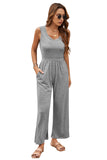 Sleeveless Wide Leg Jumpsuit