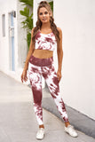Two-piece Tie-dye Tank and Leggings Sportswear