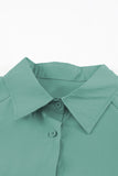 Billowy Sleeves Pocketed Shirt