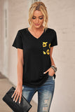 Printed Splicing T-Shirt