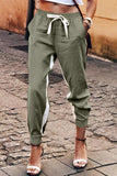 Casual Striped Drawstring Pants