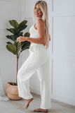 Cropped Cami Top and High Waist Pants Two Piece Set