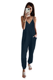 Sleeveless Wide Leg Loose Jumpsuit with Pocket
