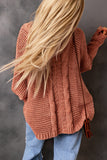 Chunky Knit Solid Cardigan with Pocket