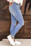Light Blue Washed Ripped Jeans