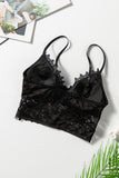 Deep V Lace Bralette Crop Top