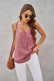 Spaghetti Straps Swiss Dot Textured Tank