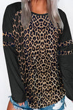 Raglan Sleeve Leopard Blouse