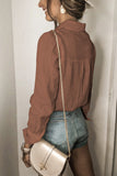 Floral Lace Hollow-out Splicing Crinkled Shirt