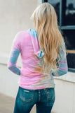 Multicolor Tie Dyed Pocket Pullover Hoodie