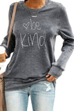 Round Neck Long Sleeve Letter Print Sweatshirt
