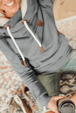 Cowl Neck Drawstring Hoodie