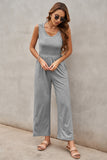 Sleeveless Wide Leg Jumpsuit