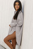 High Low Buttoned Long Sleeve Shirt