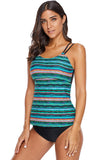 Tribal Geometry Tankini Swim Top