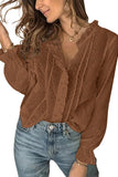 Polka Dot Ruffled Buttoned Shirt