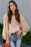 Ruffle Lantern Long Sleeve Top