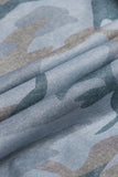 Sleeveless Knit Camo Hoodie Joggers Set