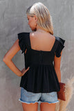 Flutter Shoulder Babydoll Top