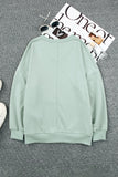 V Neck Drop Shoulder Sweatshirt with Pocket