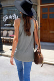 Solid Ribbed Knit Slim-fit Tank