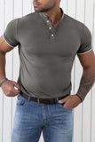 Gray Men's Regular-fit Pique Polo Shirt