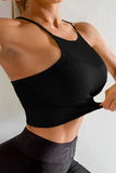 Mesh Splicing Textured Active Sports Bra