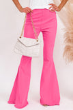 Pink Bell Bottom Denim Pants