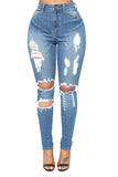 Dark Denim Distressed Skinny Jeans