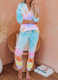 Multicolor Utopia Tie Dye Hoodie Joggers Loungewear