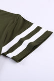 Striped Accent Short Sleeve and Joggers Set