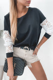 Crochet Lace Sleeve Top