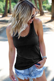 Scoop Neck Basic Solid Tank Top
