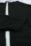 Khaki Color Block Zip Up Kangaroo Pocket Drawstring Hoodie