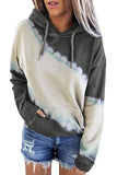 Hooded Tie Dye Print Pocket Casual Sweatshirt
