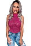 Mock Neck Sleeveless Rhinestone Bodysuit