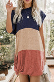 Colorblock Twisted Mini Dress