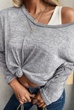 Loose Crew Neck Long Sleeve Top