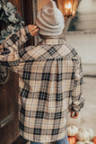 Plaid Pocket Buttoned Long Sleeve Shirt