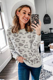 Leopard Print Knit Sweater