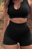 Seamless U-Neck Top and Shorts Yoga Gym Sports Wear
