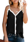 Ruffle Detail Spaghetti Straps Tank