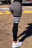 Striped Splicing Yoga Fitness Activewear Leggings