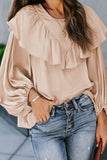 Ruffle Lantern Long Sleeve Top