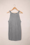 Solid Ribbed Knit Slim-fit Tank