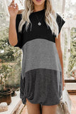 Colorblock Twisted Mini Dress