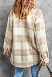 Gray Plaid Print Pocket Women Shacket